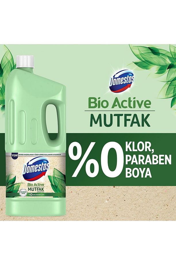 Bio Active Çamaşır Suyu Mutfak 1850 ml X4 Mikrofiber Bez Hediye - 5
