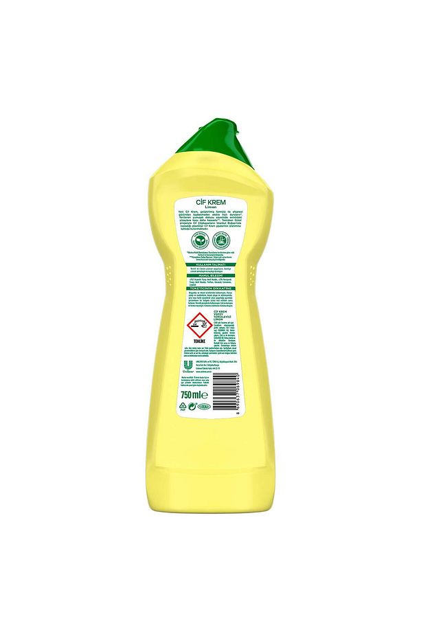 Krem Yüzey Temizleyici Limon Kokulu Klor Boya Fosfat Paraben Içermez 750 ml 4 Adet - 9