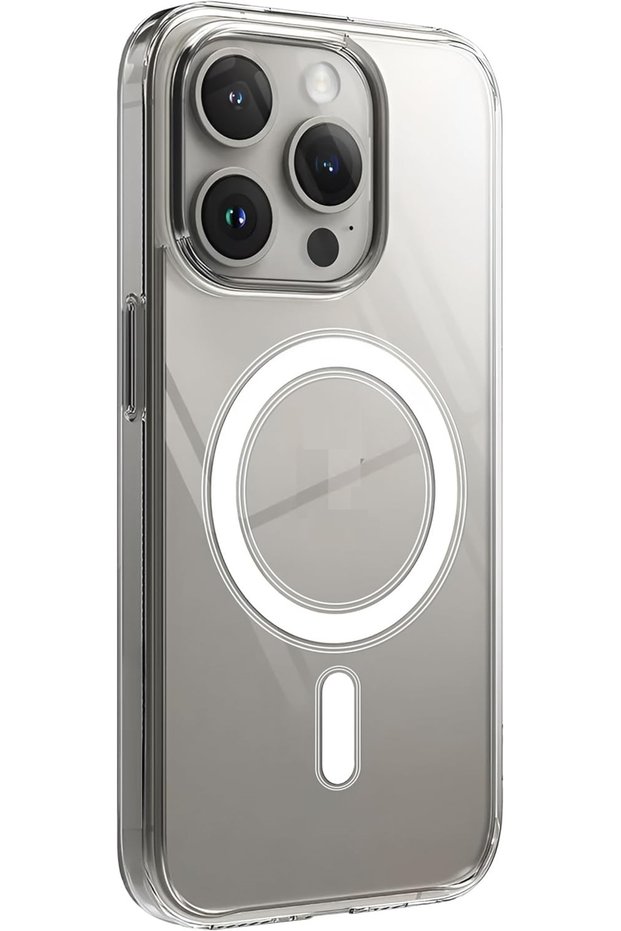 [Mika Magsafe] iPhone 15 Pro Max Compatible Transparent Hard Mica Non-Glare Magsafe Slim Fit Case