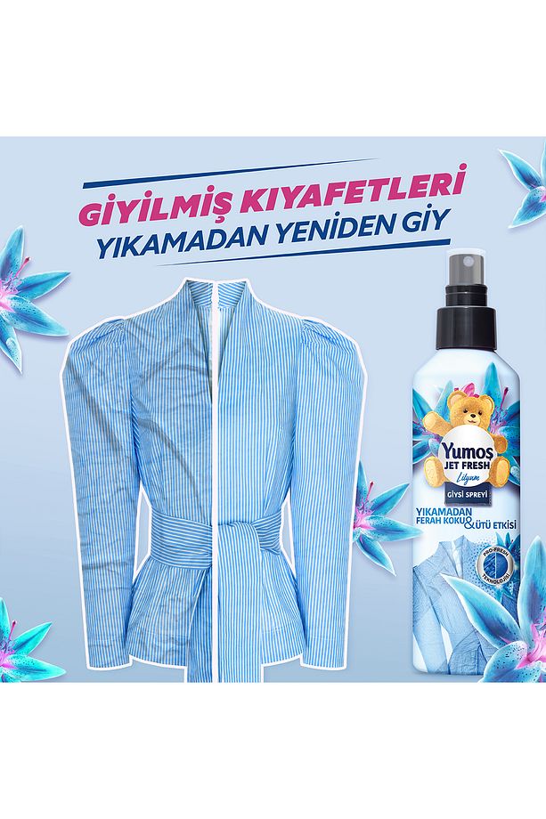 Jet Fresh Giysi Spreyi Yıkamadan Ferah Koku Ve Ütü Etkisi Lilyum 200 ml X3 - 4