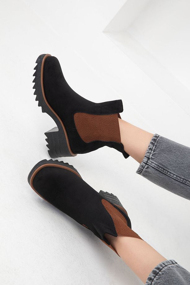 Siyah Süet  Kadın Bot & Bootie 19940 - 5