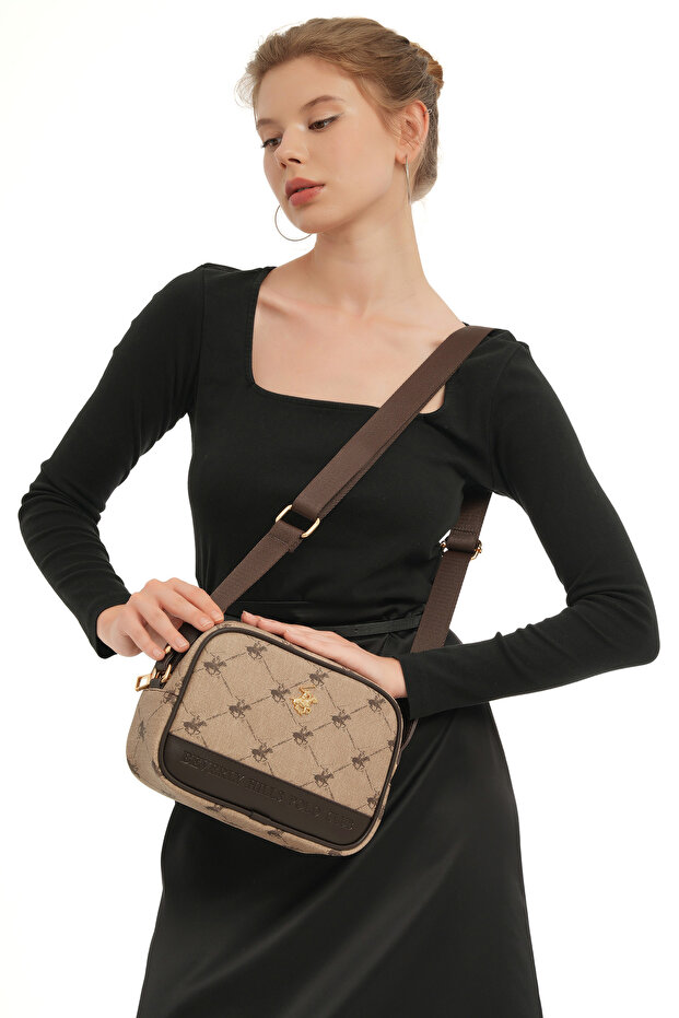Women's Shoulder Bag Sand - 05BHPC107 Model
