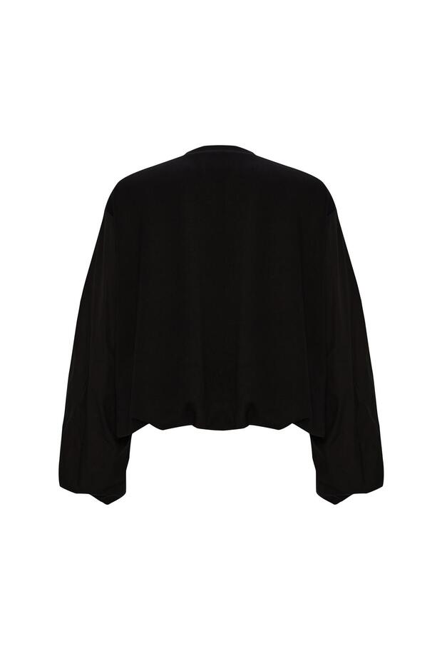 Kol Detaylı Oversize Sweatshirt - 2