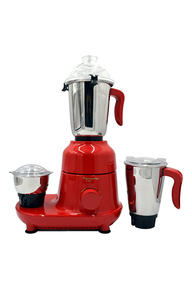 Tulip Mixer Grinder - 600W -3 Jars- Red
