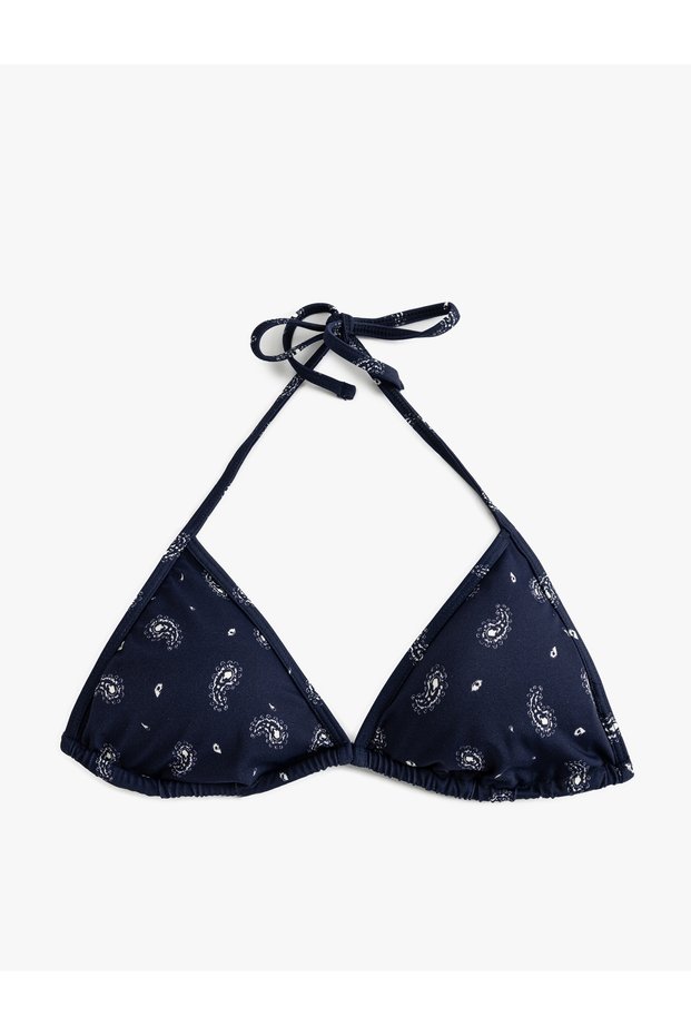 Triangle Bikini Top with Shawl Pattern