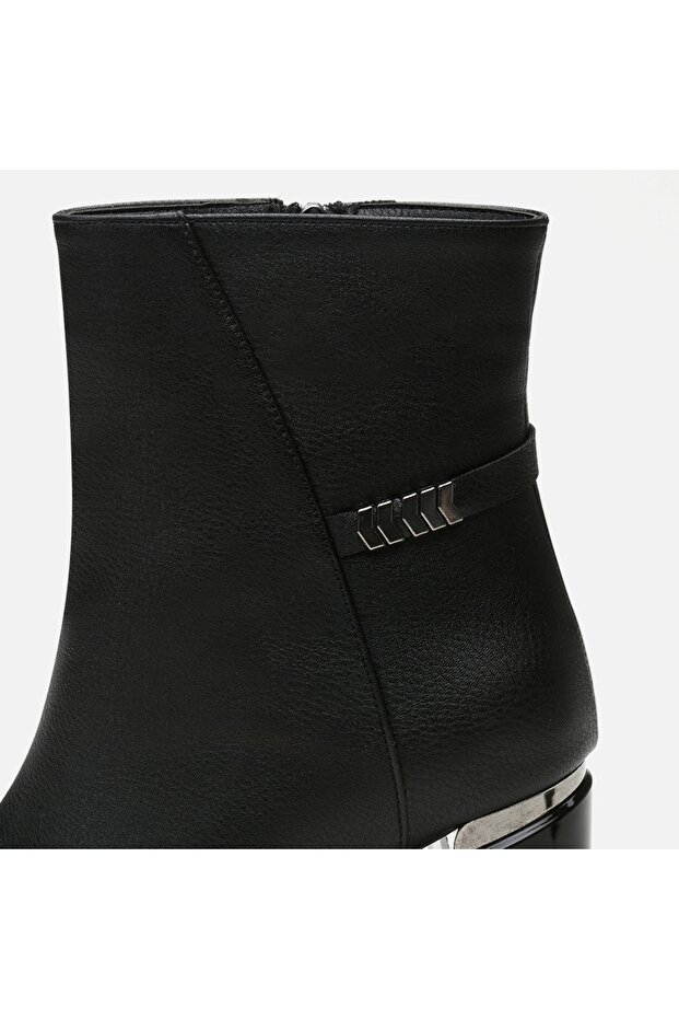 Siyah Kadın Topuklu Bot - 6