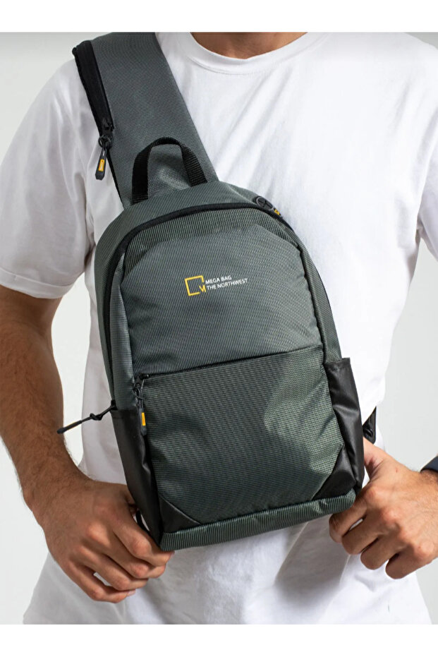 Grey Mega Multi-Compartment Men's Backpack - 1