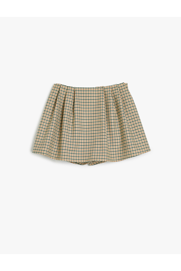 Shorts Skirt Pleated Elastic Waist