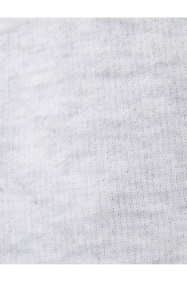 Mini Şort Beli Bağcıklı Slogan İşlemeli Kesik Paça Slim Fit Cep Detaylı - 6