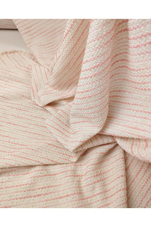 Simli Örme Krem Pembe Renklerde En: 130 cm - 6