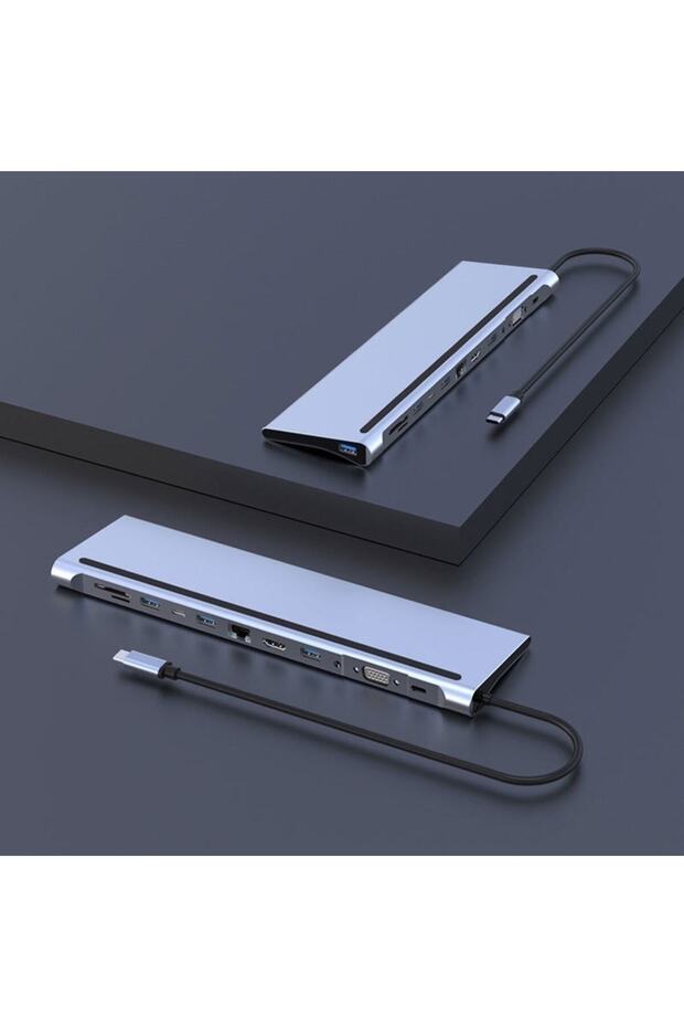 Type-c 12 In 1 Dock Station Macbook Uyumlu Hub Adaptör - 4