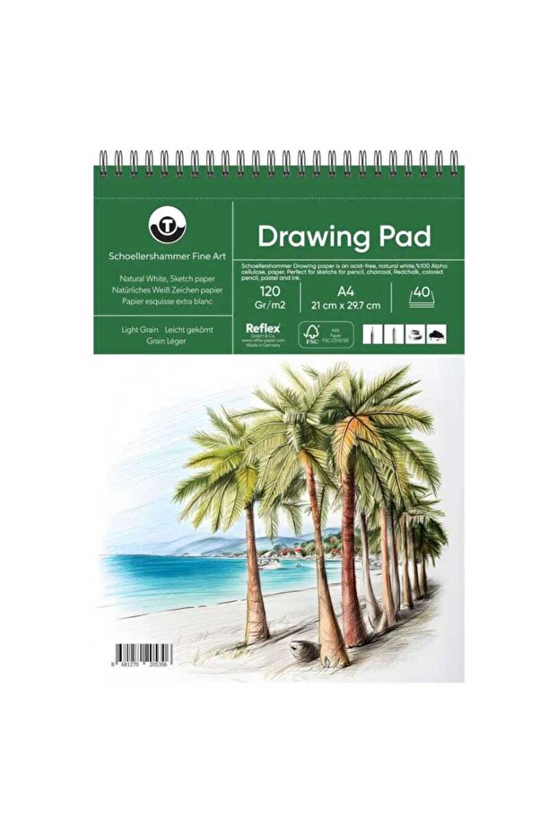 لوحة رسم لوحة رسم 120 جرام A4 40 ورقة