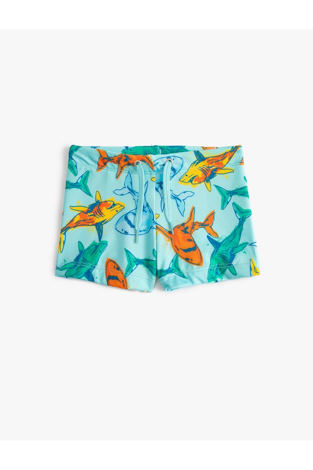 Swimsuit Shark Printed Tie Waist