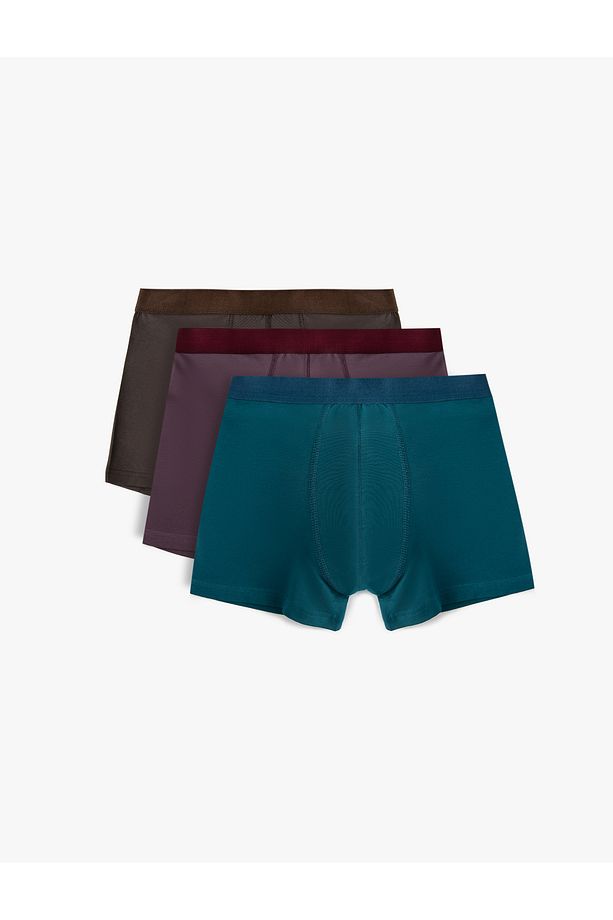 Pamuklu 3'lü Basic Boxer Seti - 1