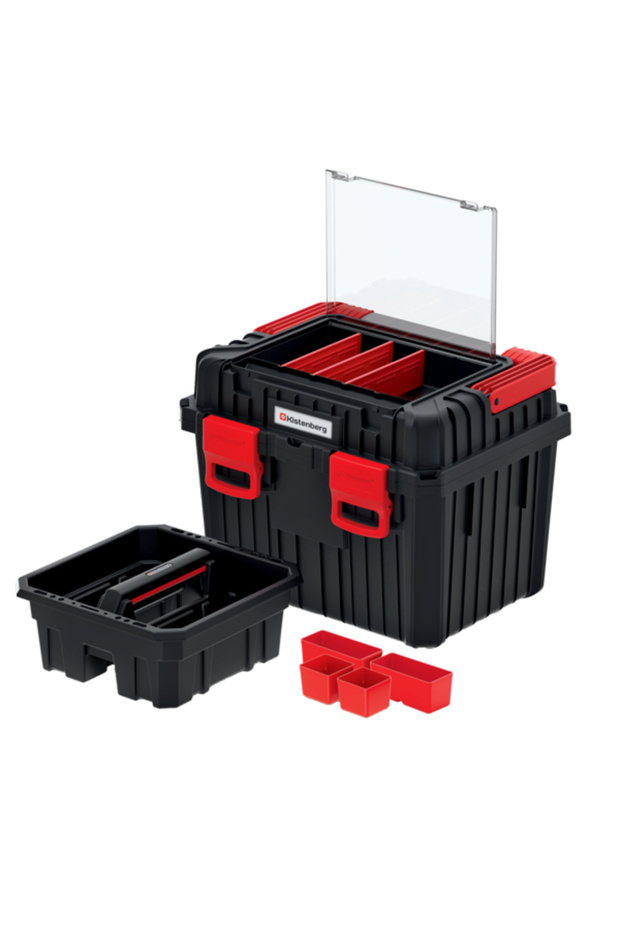 45 Multi Compartment Heavy Tool Box with Foldable Handle - 2