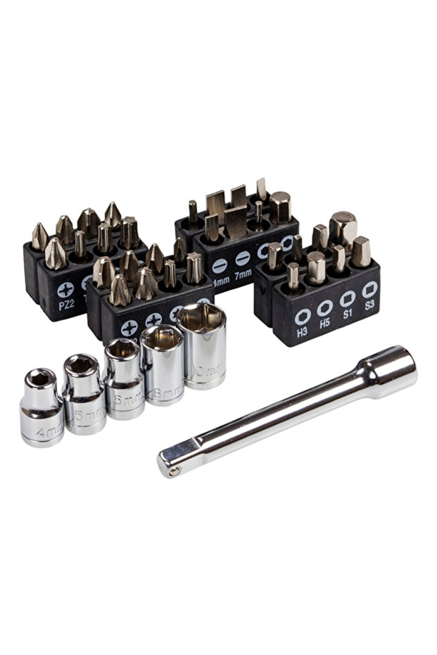 مجموعة أدوات قصيرة متعددة الاستخدامات مكونة من 40 قطعة مع صندوق تخزين - 1