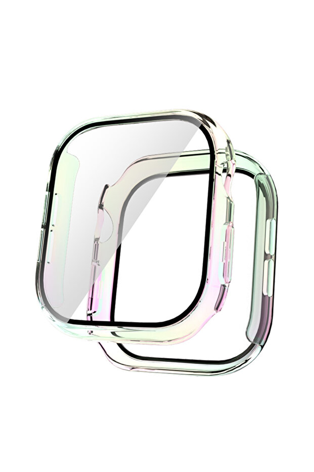 ساعة 10 مقاس 42 ملم، هيكل صلب من البولي كربونات مع واقي شاشة بإطار مطلي كهربائيًا CPPL Watch Guard 36 - فضي - 2