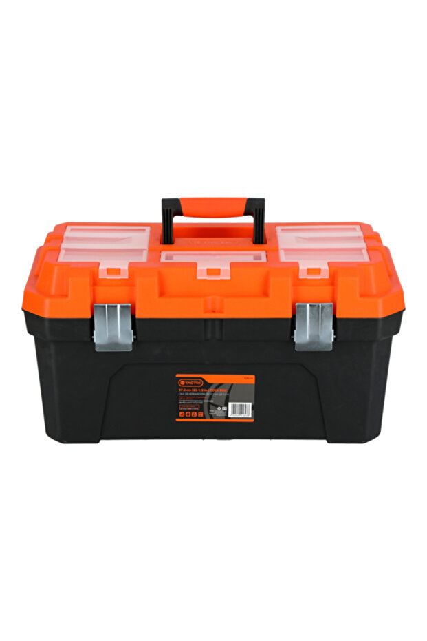 Heavy Duty Plastic Tool Box with Snap Shut Latch 22.5inch