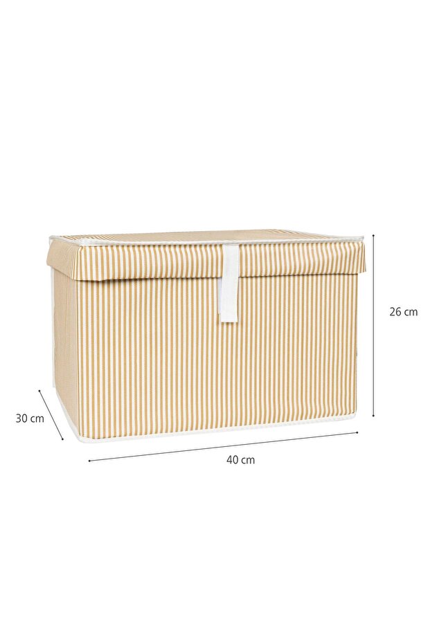 صندوق صغير متعدد الأغراض بخطوط بنية - 3