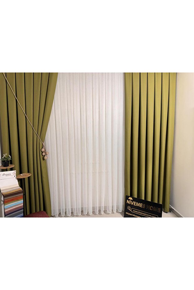 Roma 18542-Çağla Linen Single Wing (Unpleated) Fon Curtain