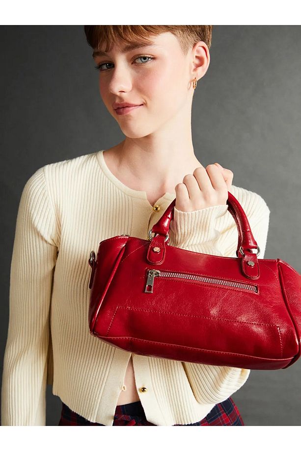 LCW ACCESSORIES Bordo Çıkarılabilir Askılı Kadın Omuz Çantası - 1