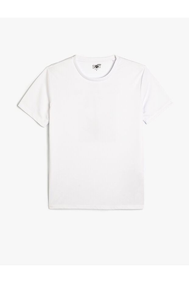 Back Printed Sports T-Shirt Crew Neck Short Sleeve