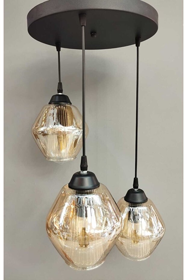 3 LÜ SARKIT MODERN CAM AVİZE - 2