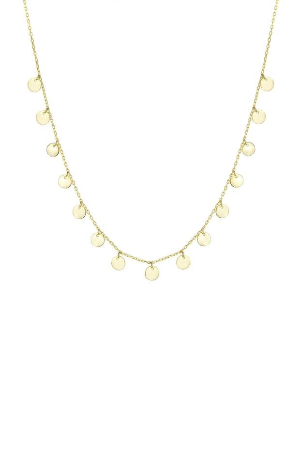 Mini Pullu Gümüş Kolye - 1