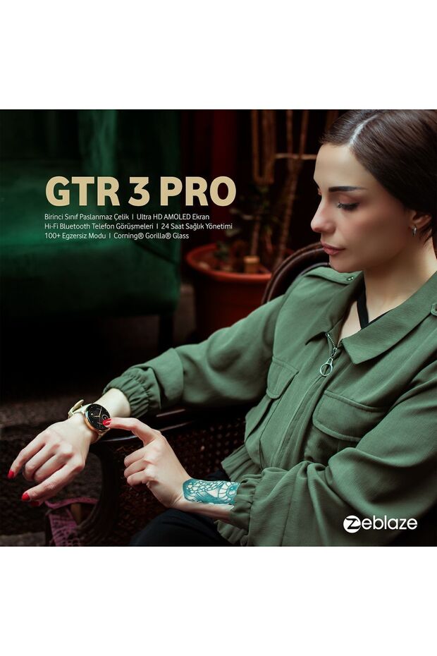 Gtr 3 Pro Midnight Black Akıllı Saat - Corning® Gorilla® Glass, Uyumlu Ultra Hd Amoled Ekran - 8