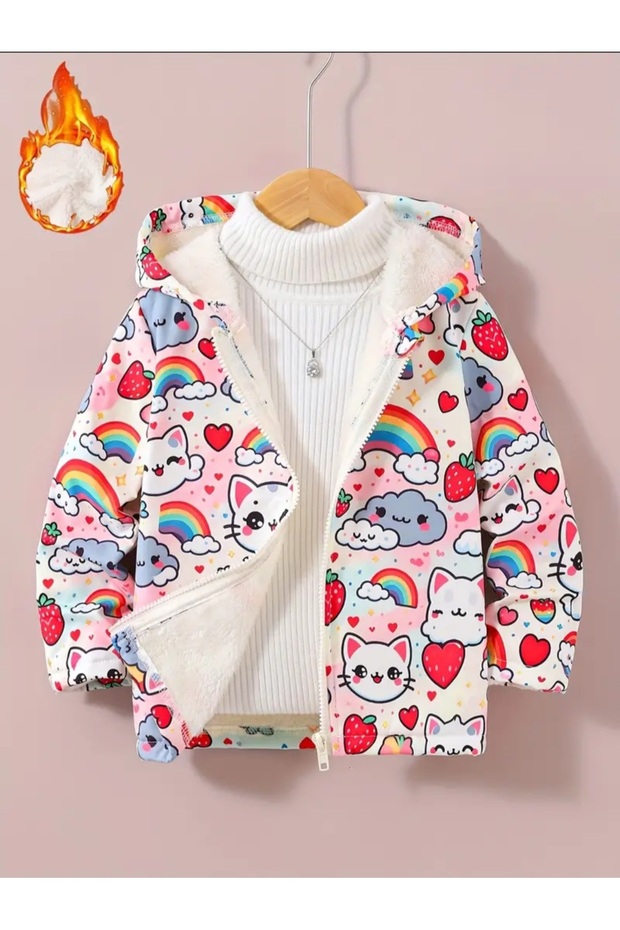 New Season Inner Plush Kids Coat 100% Cotton