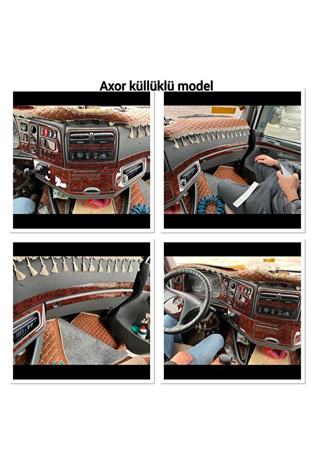 Meriç ® Mercedes Axor Full Set Ashtray Front Torpedo Trim Mahogany 41 Pieces 2004-›