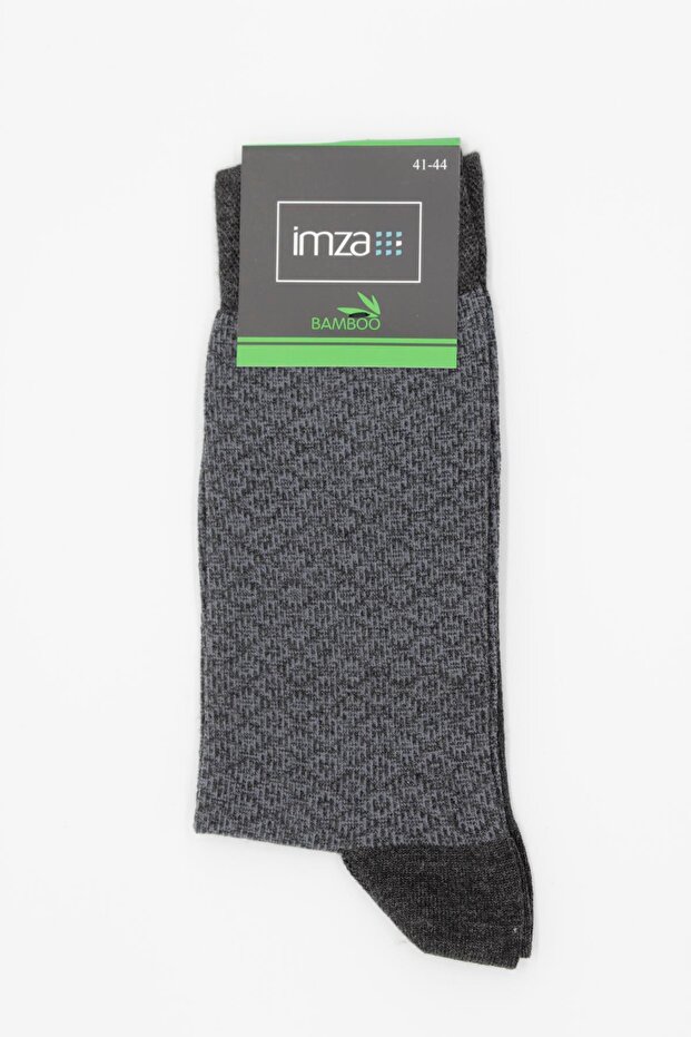 جوارب من الخيزران المزخرف باللون الفحمي الداكن 1060235108 - 1