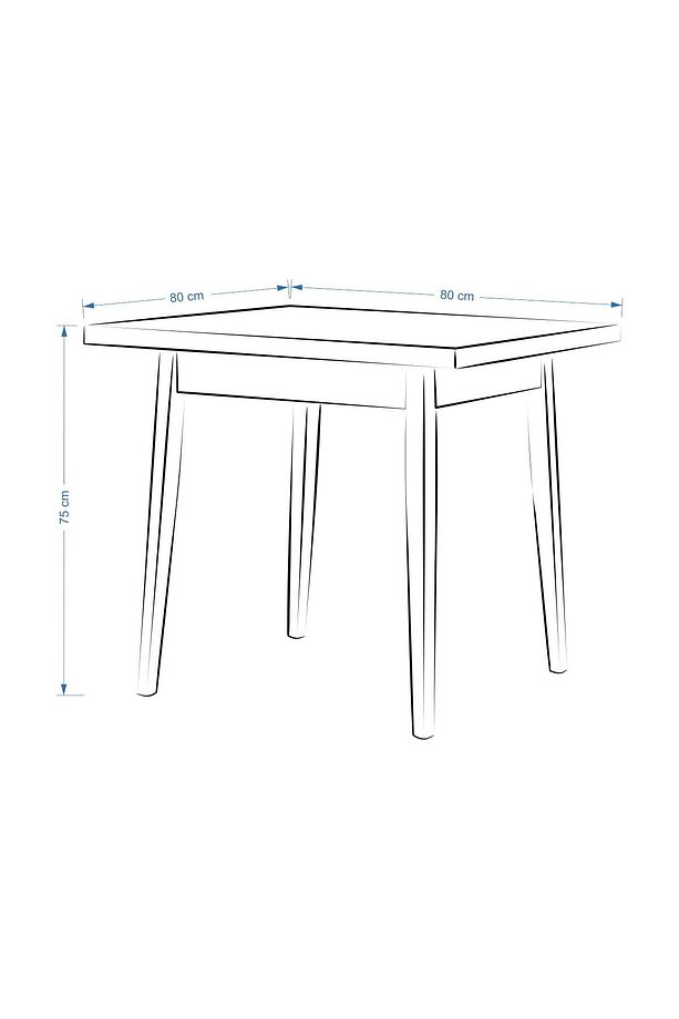 Eames Sandalye Avanos Ahşap Mutfak Masası Takımı - 80x80 Cm - 7