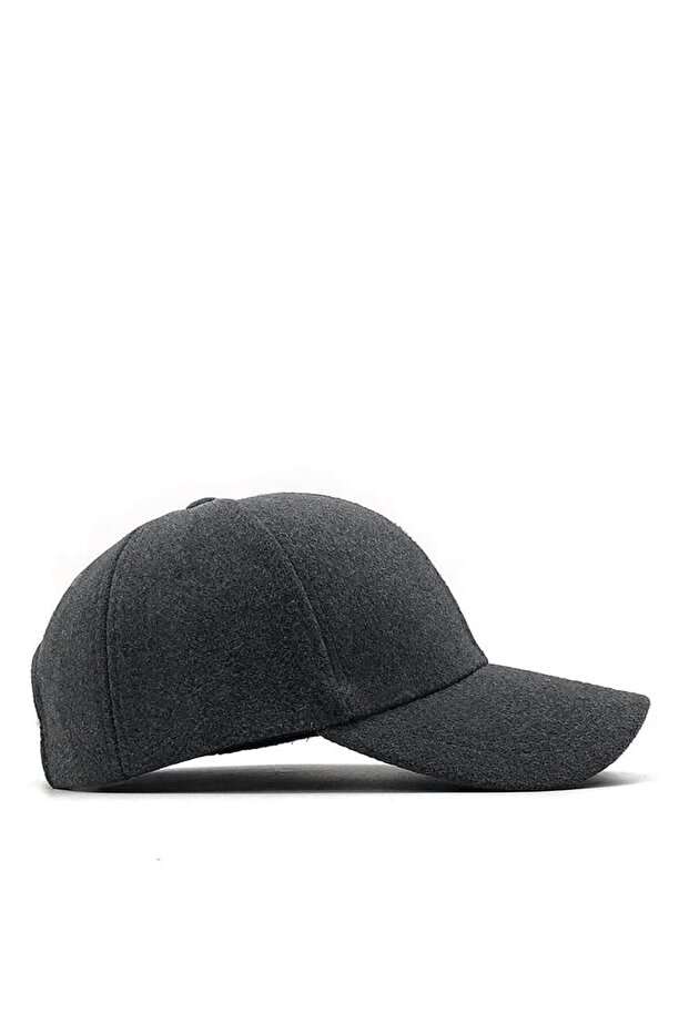 Men's Baseball Cap Wool Winter Cap-Anthracite - 2