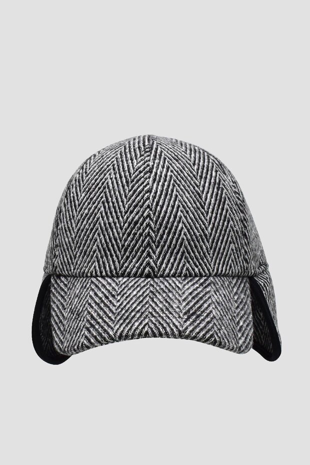 قبعة بيسبول من الصوف المزخرف للشتاء للرجال - 2