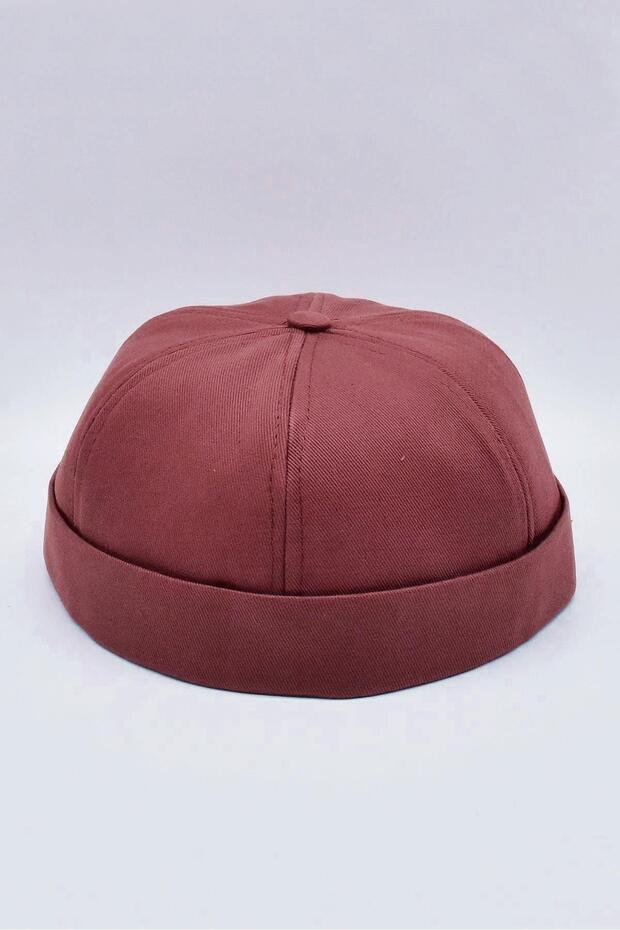 Bordo %100 Pamuk Cap Docker Şapka - 1
