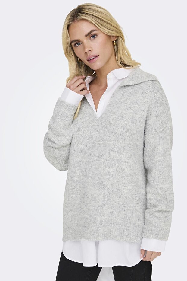 ONLMAGGIE LIFE LS SPLIT NECK CC KNT - 4