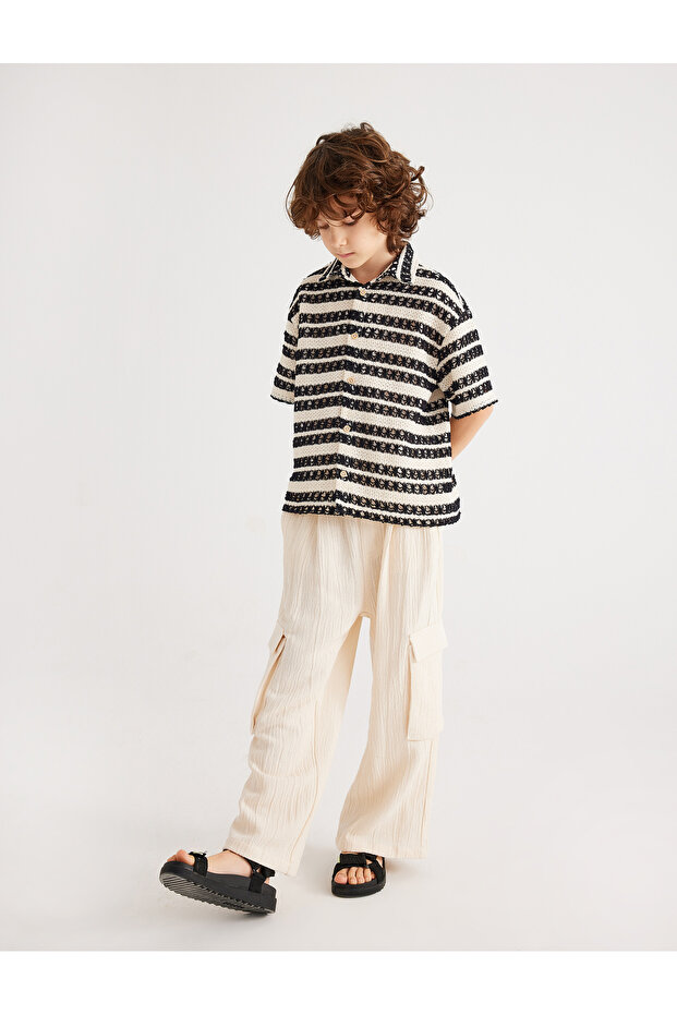 Muslin Pants with Cargo Pockets Cotton