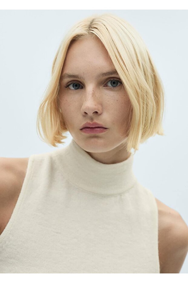 Arkası açık örgü bluz - 6