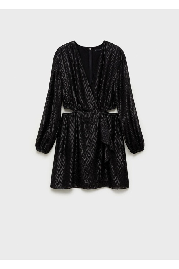 Yanı Yırtmaçlı Anvelop Elbise - 3