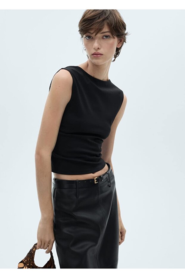 Sırtı açık bluz - 1