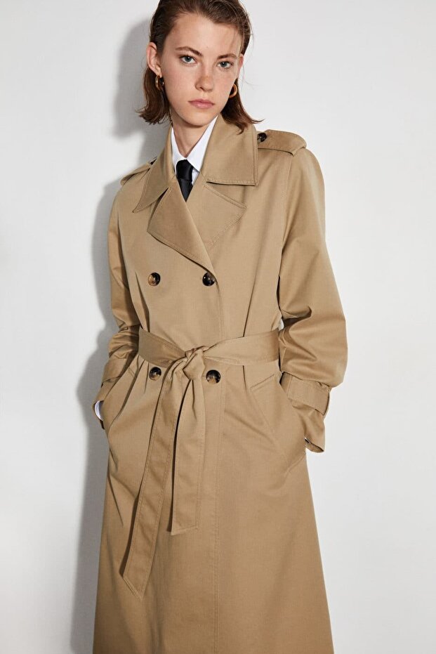 Çift düğmeli trençkot - 6
