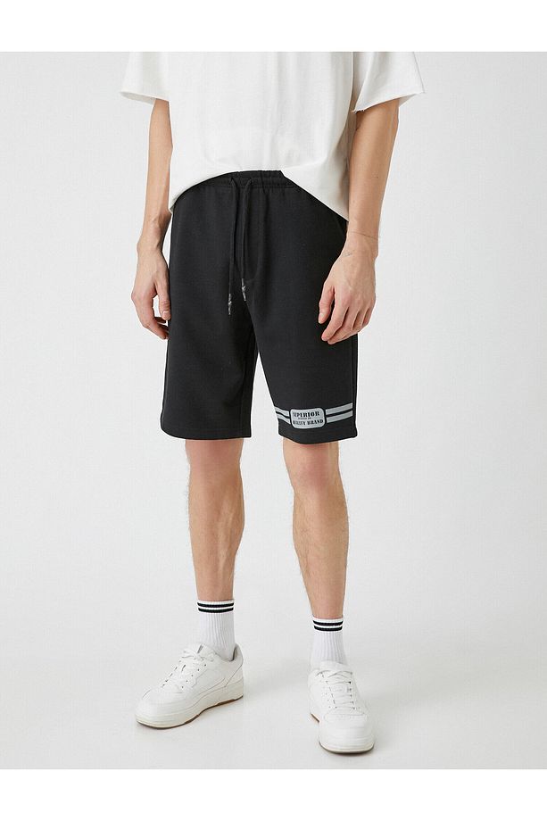 Slim Fit Baskılı Şort - 3