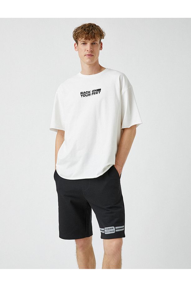 Slim Fit Baskılı Şort - 2