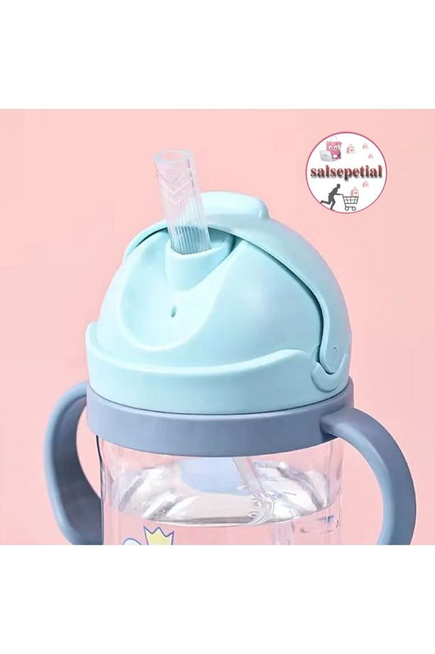 250ml Figürlü Pipeti Suluk Bebek Matara Sevimli Su Şişesi Bebek Pipetli Yatarken Içme Aparatı Var - 3