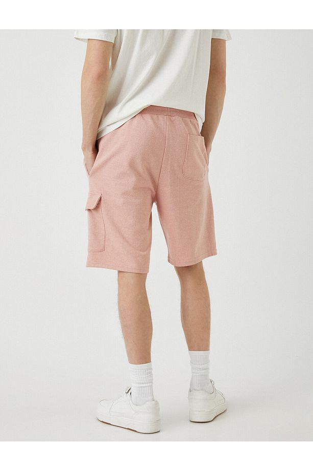 Slim Fit Bağcıklı Şort - 4