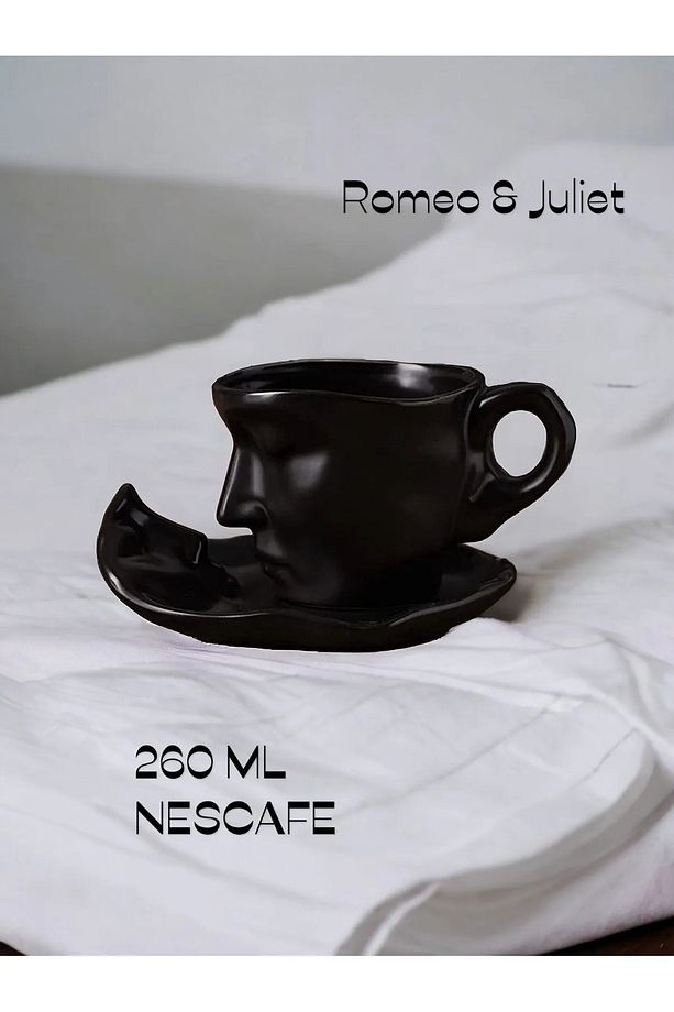 Romeo & Juliet Kupa 2’Li Set - 260 ML ve 110 ML Bardak Kupa Seti Kahve Sunum - 3