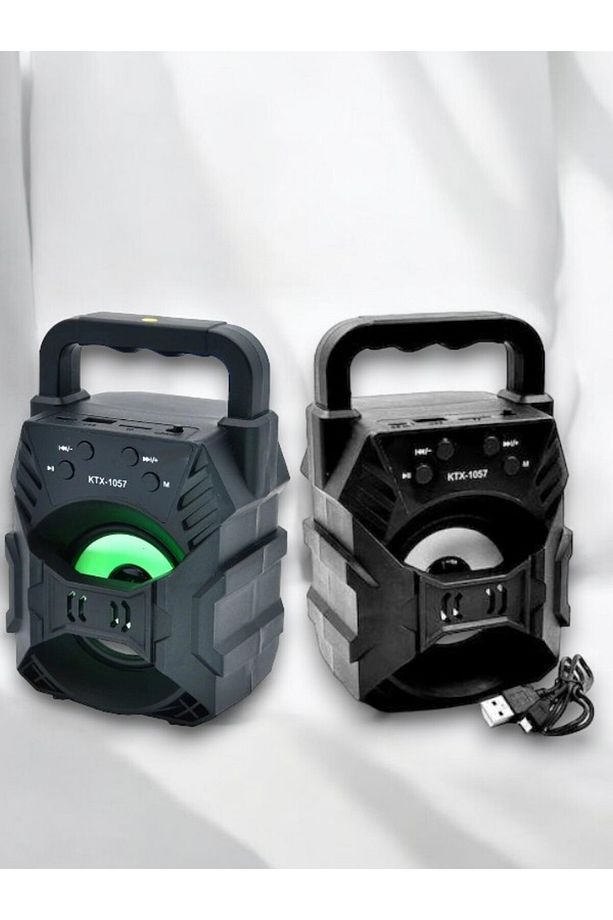Güçlü Bass ve Renkli LED Işıklı Yüksek Ses Kaliteli Bluetooth Speaker - 1