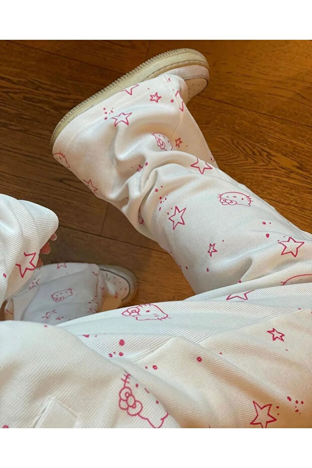 Y2K Sanrio Hello Kitty Alt Üst Eşofman Takımı - 5