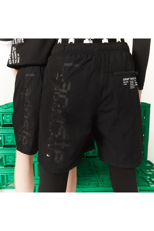 L!VE x Minecraft Unisex Regular Fit Baskılı Siyah Şort - 5